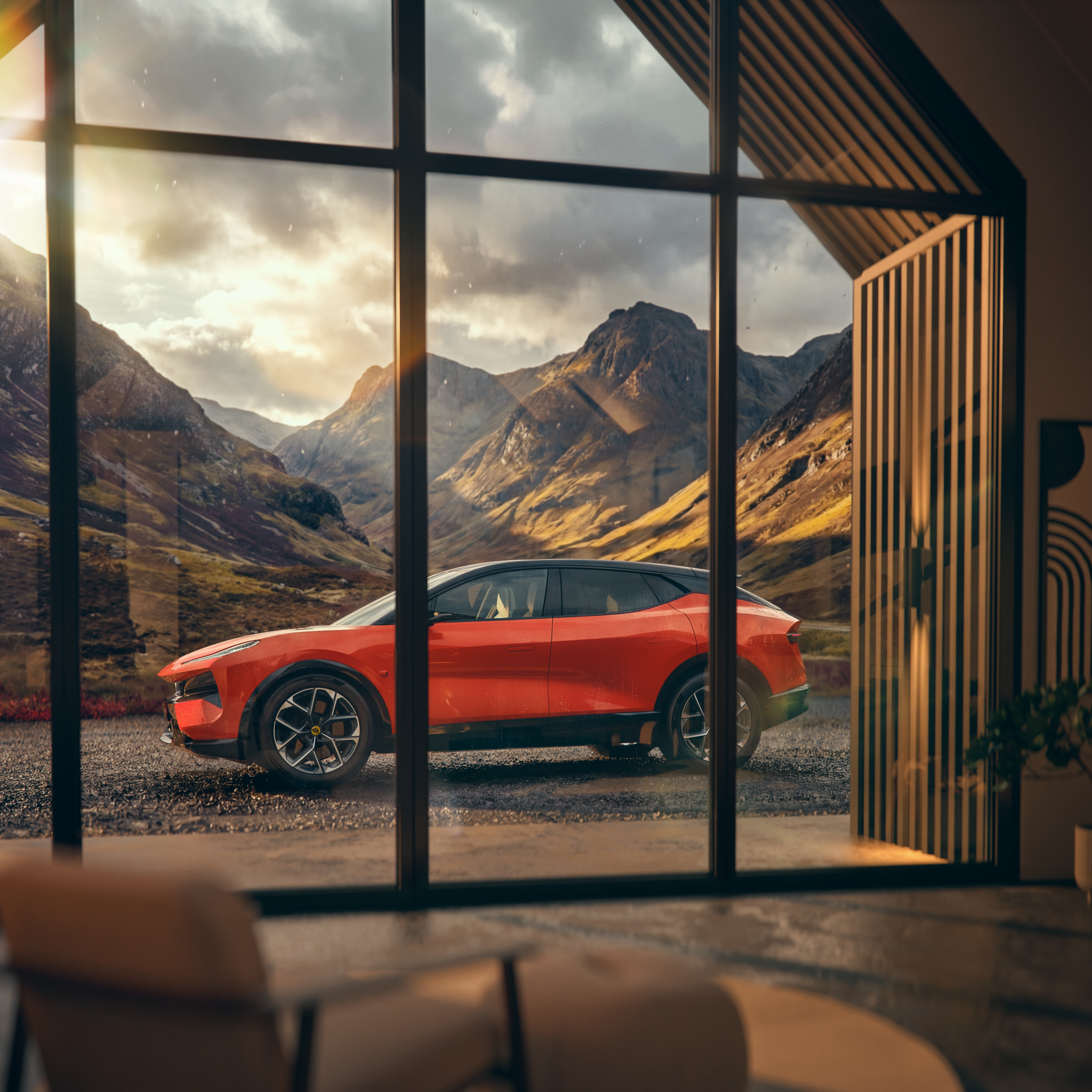 Lotus Eletre X — widok z mountain house