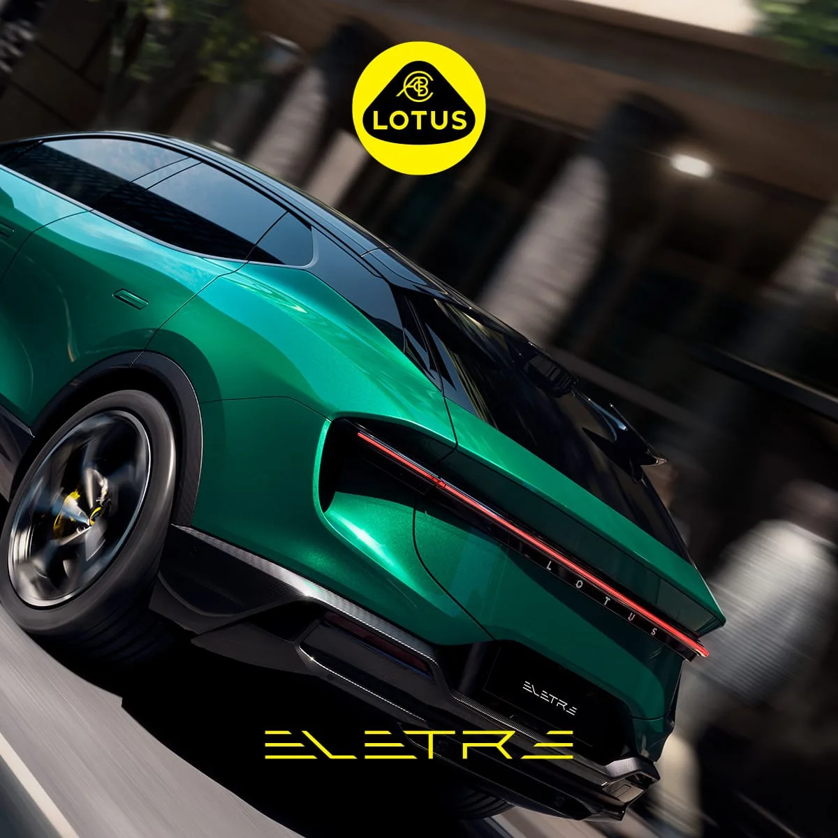 Lotus Eletre — tył, ujęcie dynamiczne
